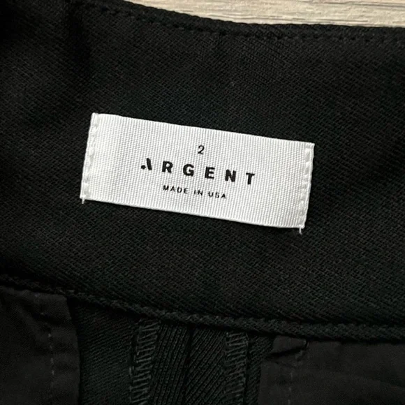 Argent Women’s Workwear Seasonal Wool Pleated Trouser PantsBlack2
